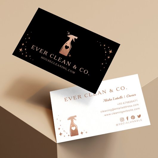 スプレーボトルプロフェッショナルメイド&ハウスクリーニング 名刺