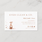 スプレーボトルプロフェッショナルメイド&ハウスクリーニング 名刺 (裏面)