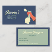スプレーボトル清掃サービス用名刺 名刺 (正面/裏面)