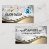 スプレーボトル | ハウスルーフロゴ | 大理石メタル 名刺 (正面/裏面)