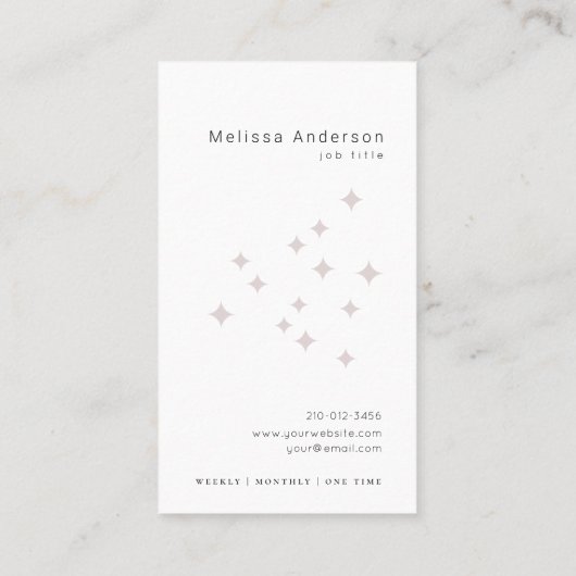 スプレーボトル&バケットクリーニングサービスメイド 名刺 (裏面)