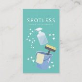 スプレーボトル&バケットクリーニングサービスメイド 名刺 (正面)