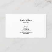 スプレーモダンタンニングイベントプランナーメイクアップアーティスト 名刺 (裏面)