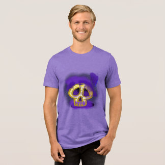 スプレー不気味絵を描スカルグラフィックティー トライブレンドＴシャツ