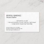 スプレー付きメイド清掃ボトル 名刺 (裏面)