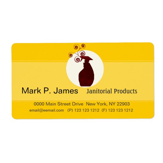 スプレー企業のボトルデザイン ラベル (正面)