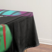 スプレー塗料のクリスマスツリーとオーナメント テーブルクロス (インサイチュ)