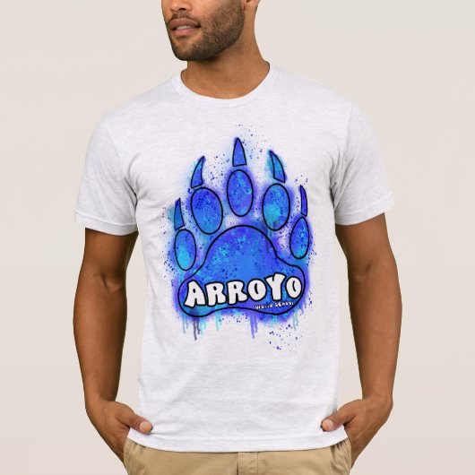 スプレー塗料の足跡 Tシャツ (正面)