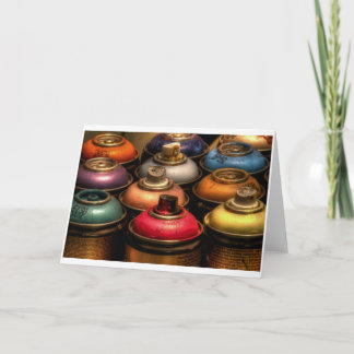 スプレー式塗料の缶 カード