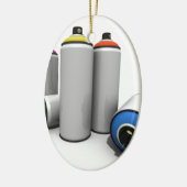 スプレー式塗料の缶 セラミックオーナメント (左)