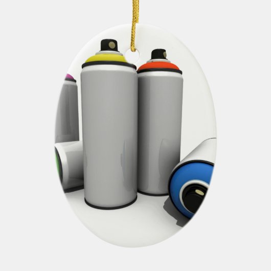スプレー式塗料の缶 セラミックオーナメント (正面)
