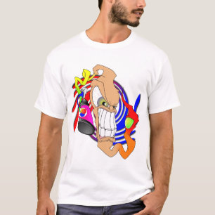 スプレー式塗料は落書きの顔のジュエリーのきらきら光るな売春あっせん Tシャツ