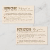 スプレー気にタンニングの前のベージュの指示 名刺 (正面/裏面)