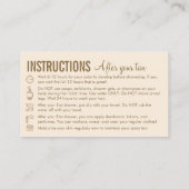 スプレー気にタンニングの前のベージュの指示 名刺 (裏面)