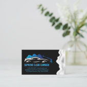 スプレー洗浄されるスポーツカー | 石けん水 名刺 (スタンド正面)