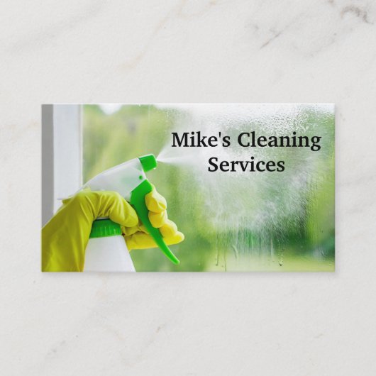スプレー洗浄ガラス窓 名刺 (正面)