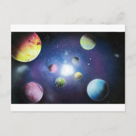 スプレー絵を描アート宇宙銀河系絵を描ズ ポストカード