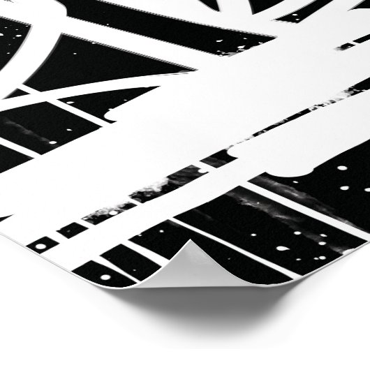 スプレー絵を描グラフィティアートワーククール、ドリップ通りアート ポスター (角)