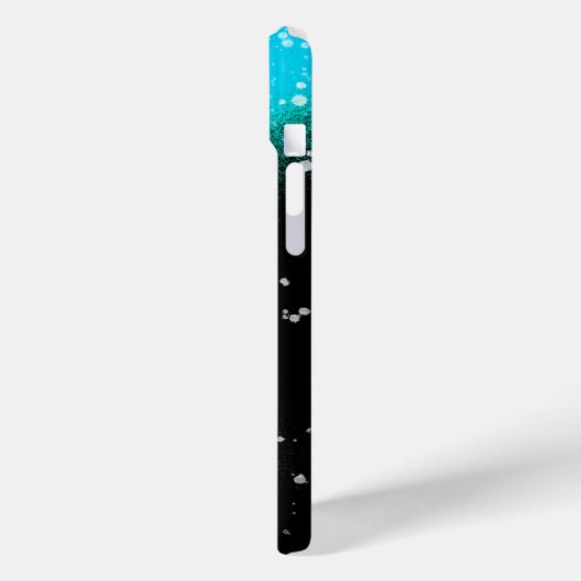 スプレー絵を描ブラックアクアとイエローの名前 Case-Mate iPhoneケース (裏面 / 左)