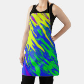 スプレー絵を描マルディグラスブルー エプロン (インサイチュ)