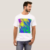 スプレー絵を描マルディグラスブルー Tシャツ (正面フル)