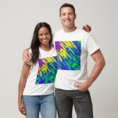 スプレー絵を描マルディグラスブルー Tシャツ (ユニセックス)