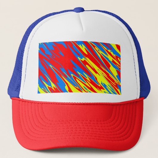 スプレー絵を描レッドイエローブルー キャップ (正面)