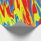 スプレー絵を描レッドイエローブルー ラッピングペーパー (角)