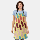 スプレー絵を描缶パターン エプロン (着用した状態)