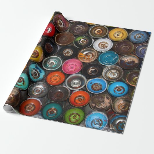 スプレー絵を描缶、グラフィティ・アート、 ラッピングペーパー (アンロールド)