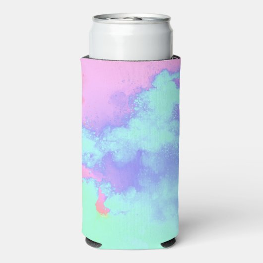 スプレー絵を描（ばちゃばちゃ）跳ねる効クール果 スリム缶クーラー (Seltzer裏面)