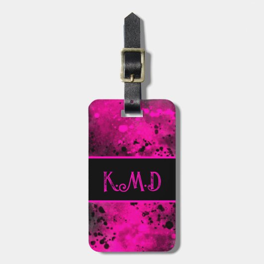 スプレー絵を描(ばちゃばちゃ)跳ねる効果荷物タグ ラゲッジタグ (正面縦)