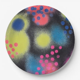 スプレー絵を描 ペーパープレート