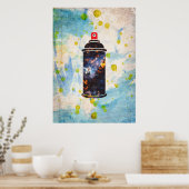 スプレー絵を描 ポスター (キッチン)