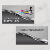 スプレー絵を描 |自動体ガレージ 名刺 (正面/裏面)