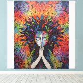 スプレー絵画抽象芸術 キャンバスプリント (インサイチュ (ウッドフロア))