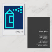 スプレー缶 – ダークブルーのシアン00255e 名刺 (正面/裏面)