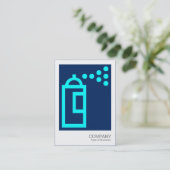 スプレー缶 – ダークブルーのシアン00255e 名刺 (スタンド正面)