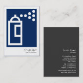 スプレー缶 – ダークブルーの上に白00255e 名刺 (正面/裏面)