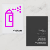 スプレー缶 – マゼンタオンホワイト 名刺 (正面/裏面)