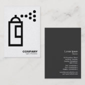 スプレー缶 – 白に黒(金ゴールドカード) 名刺 (正面/裏面)