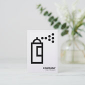 スプレー缶 – 白に黒(金ゴールドカード) 名刺 (スタンド正面)