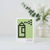 スプレー缶 – 緑b8da89 名刺 (スタンド正面)