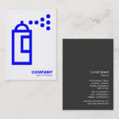 スプレー缶 – 青（白） 名刺 (正面/裏面)