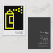 スプレー缶 – 黒い場合は黄色 名刺 (正面/裏面)