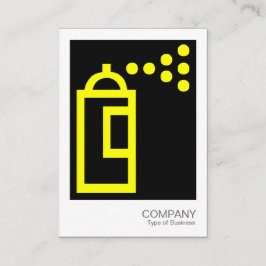 スプレー缶 – 黒い場合は黄色 名刺