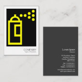 スプレー缶 – 黒い場合は黄色 名刺 (正面/裏面)
