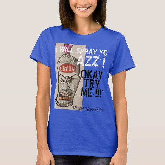 スプレー缶#1青 Tシャツ (正面)