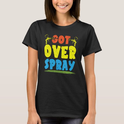 スプレー跡 車 デザイン 車体 塗装 Tシャツ (正面)