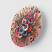 スプレー4 ラウンド壁時計 (傾斜)